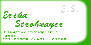 erika strohmayer business card